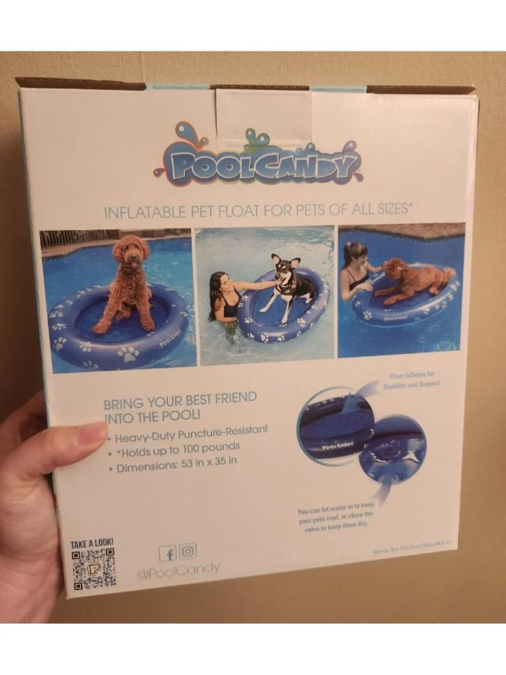 PoolCandy Inflatable Dog Float NWT - Picture 2 of 2